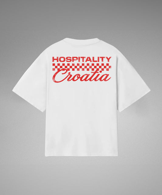 HOSPITALITY CHECKERBOARD T-SHIRT