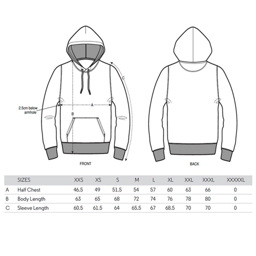 product size guide